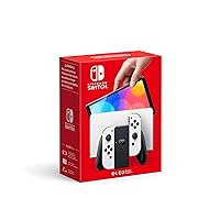 Nintendo Switch Console OLED Model with White Joy-Con, 7 inch 1280 x 720 OLED Touchscreen Display, Built-in Speaker, WiFi, Bluetooth 4.1 (Renewed)