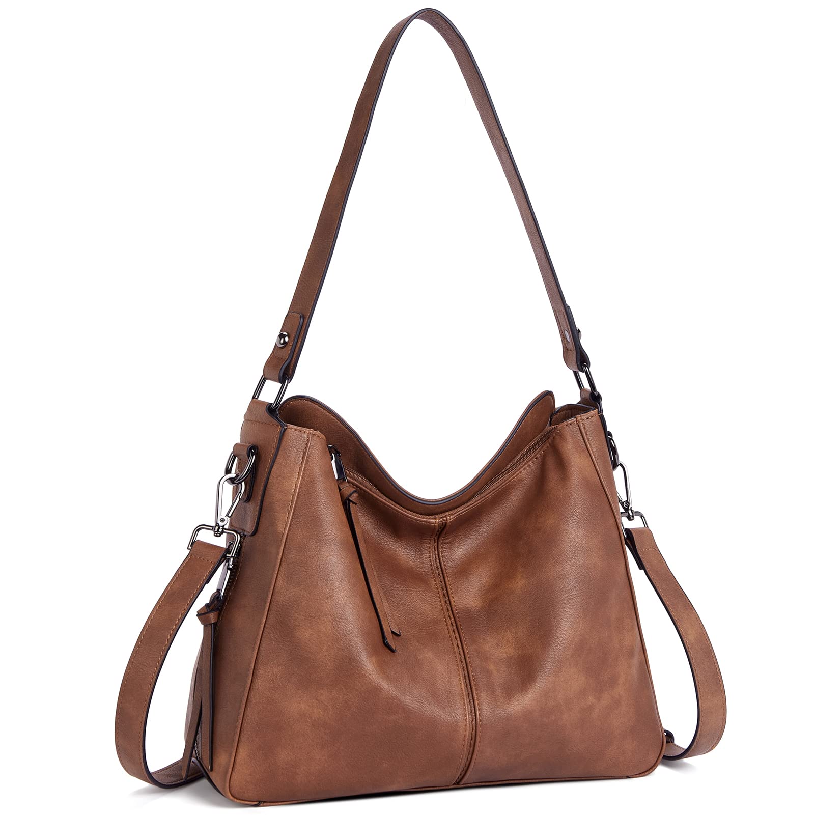 BOSTANTEN Purses for Women Designer Leather Handbags Hobo Bags Ladies Shoulder Crossbody Bags with Tassel