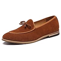 Men's Casual Tassel Bow Slip-On Driving Penny Loafers Boat Shoes Driver Moccasins