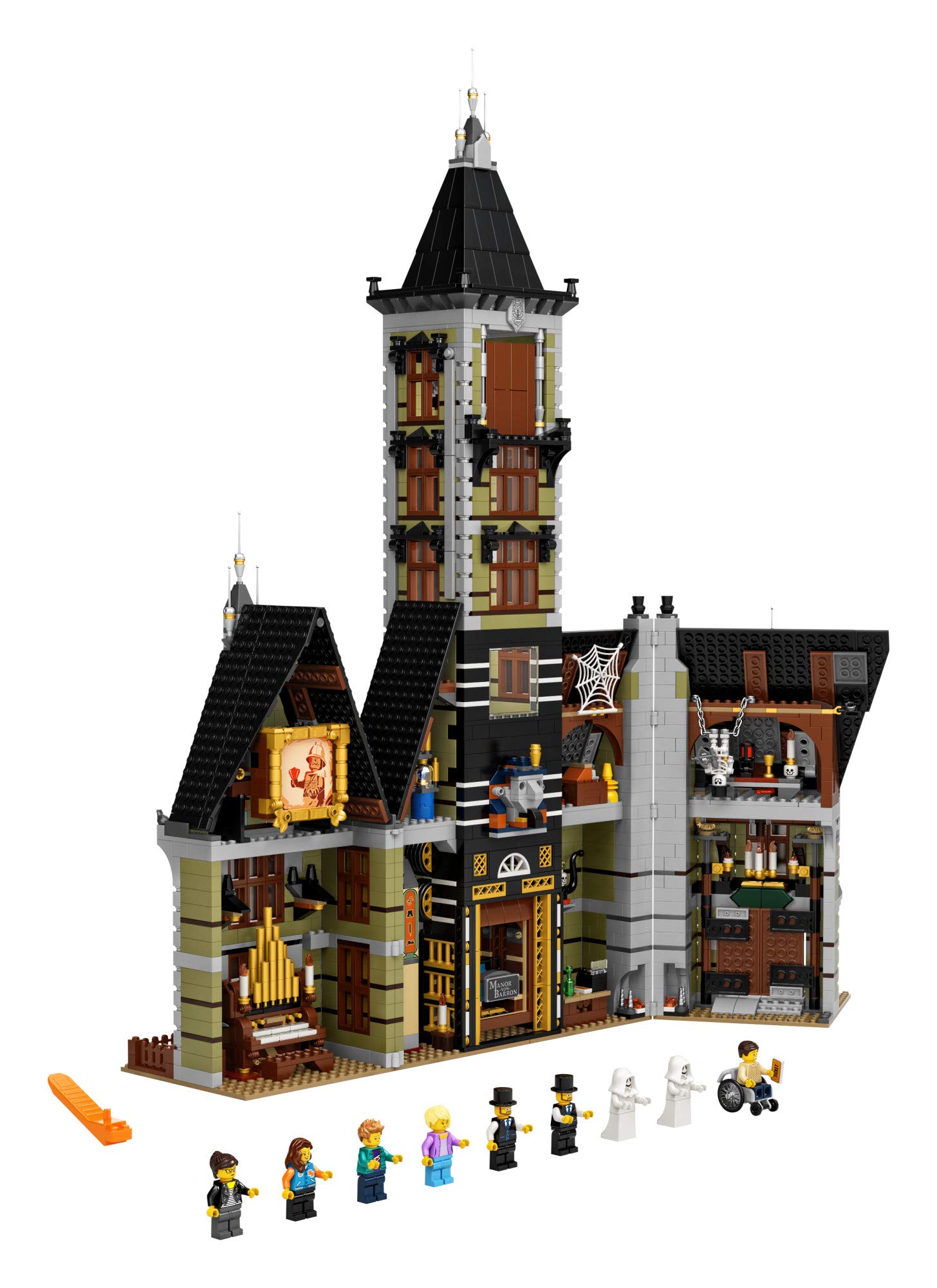 LEGO Icons Haunted House Building Set 10273, Haunted House Kit, Creative Crafts for Adults and Family, Powered Up Ready Building Kit with 10 Minifigures, Halloween Decoration to Build Together