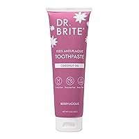 Dr. Brite Natural Kids Antiplaque Toothpaste, Fluoride Free Sulfate Free Doctor Formulated Plant-Based Ingredients - Berry, 5 oz Pack of 1