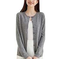Women's Cardigan Cashmere Sweater Knitwear 100% Cashmere Cardigan Long Sleeve Jacket Top