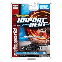 Auto World Xtraction Import Heat 1995 Mitsubishi Eclipse (Platinum/Blue) HO Scale Slot Car