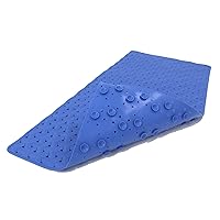 Patented Non-Slip Bath, Shower and Tub Mat, 30x15 Inch, TPR Material, Eco-Friendly, Non-PVC, Machine Washable, Extra-Soft, with Powerful Gripping Suction Cups, Tweed– Blue- 2 Pack