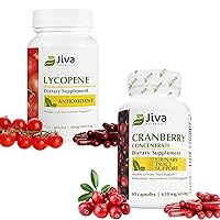 Cranberry Pills 650 mg - 60 Capsules, and Lycopene Supplement - 120 Vegan Capsules, Normal Urinary Tract Health, Kidney Support and and Normal Heart Function for Men & Women