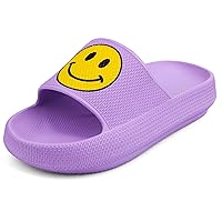 Kids Cloud Slides丨Pillow Slippers for Boys Girls丨Quick Drying Bathroom Shower Sandals丨Summer Beach Pool Slippers| Thick Sole Non-Slip