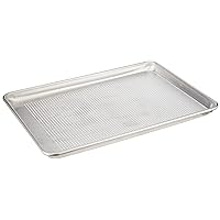 Artisan Professional Perforated Aluminum Baking Sheet Pan with Lip, 18 x 13-inch Half Sheet, Silver