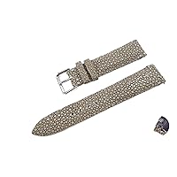 Genuine Polished Stingray Skin Leather Quick Release Women's Watch Strap Band with Buckle 12 mm. 14 mm. 16 mm.