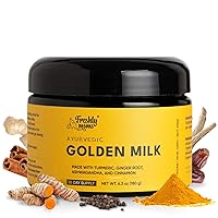 Golden Milk | Superfood Supplement Powder | Natural Immunity Support | Promotes Restful Sleep | Stress Support | Organic Ashwagandha, Turmeric, Ginger & Cinnamon | 30 Servings