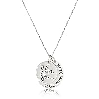 Amazon Essentials Sterling Silver I love you to the moon & Back Pendant Necklace (previously Amazon Collection)