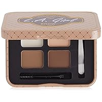 L.A. Girl Inspiring Brow Kit, Light and Bright (Light), Brow Wax 0.035 oz., Brow Powder 0.15 oz., Includes Tweezers and Dual Ended Brush with Spoolie,GES341
