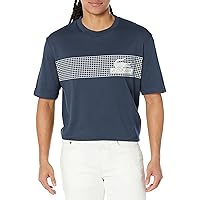 Lacoste Contemporary Collection's Men's Short Sleeve Loose Fit Tennis Net Graphic Tee Shirt