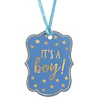 Elegant Blue Baby Shower Tags (Pack of 25) - 2