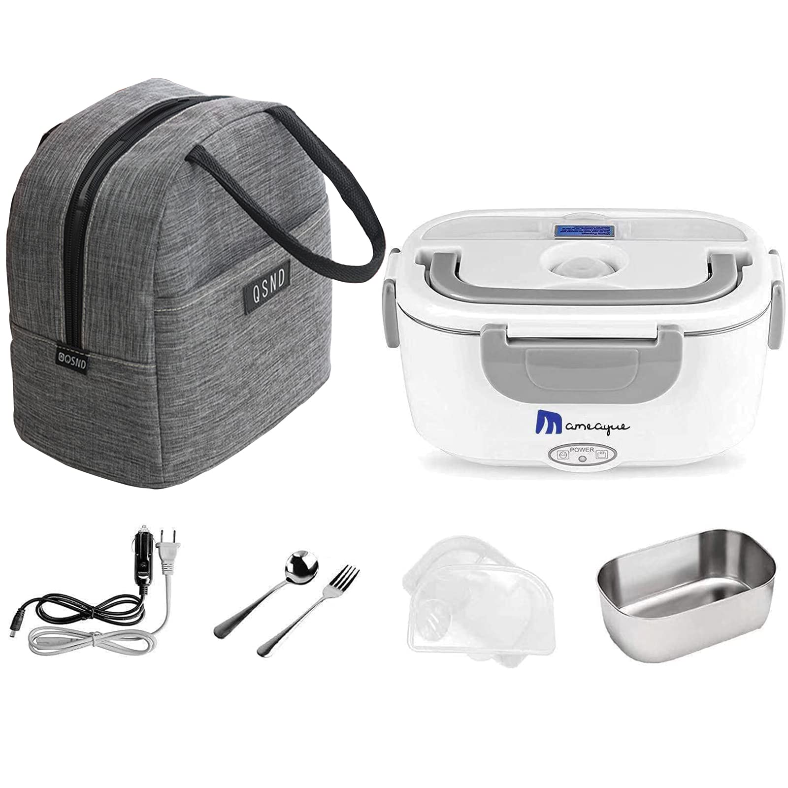 1.5L 40W Portable Electric Lunch Box Food Warmer w/ Bag | Geecomfy