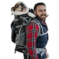 Kolossus Dog Carrier Backpack for Small and Medium Pets | Front Facing Adjustable Dog Backpack Carrier | Fully Ventilated | Veterinarian Approved (XX-Large, Kolossus - Black)