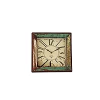 De Kulture Handcrafted Vintage Recycled Wooden Dail Wall Clock Limited Edition Collectible Timepieces Antique Timekeeper for Living Dining Room Office 21x7x21 CMS (LWH)