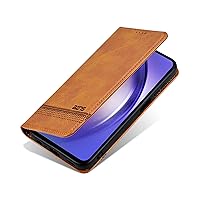Phone case for Xiaomi 12X,Leather case Card Holder with Side Opening Wallet Style, Genuine Cowhide Retro Business Full Package Protective case for Xiaomi 12X Yellow