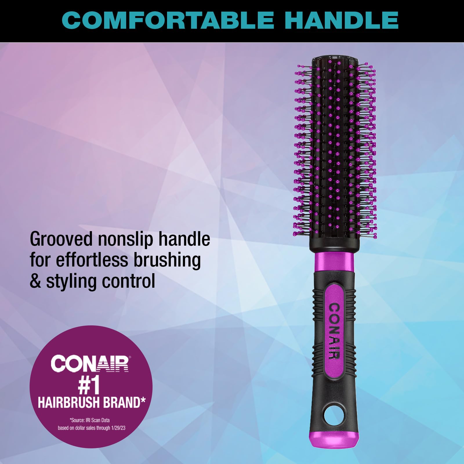 Conair Salon Results Round Brush for Blow-Drying, Hairbrush for Short to Medium Hair Length, Color May Vary, 1 Pack