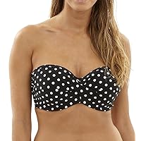 Panache Women's Swim Anya Spot Bra-Sized Bandeau Strapless Swimsuit Bikini Top with Detachable Straps