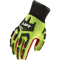 GRH-13HVL Pro Series Impact Rigger-XT Gloves, Large, Black/Yellow/Red