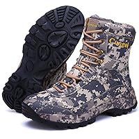 Men's Hiking Shoes Military Boots Camouflage Outdoor Boots Waterproof Boots Hunting Boots 002H Khaki 10.5