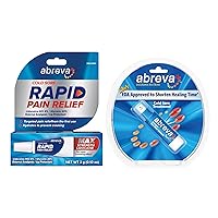 Bundle of Abreva Cold Sore Treatment Rapid Pain Relief Cream - 1 Tube, 3 Grams + Abreva 10 Percent Docosanol Cold Sore Treatment, Treats Your Fever Blister in 2.5 Days - 0.07 oz Pump