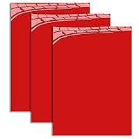 MiPremium Red Iron On Vinyl HTV, PU Heat Transfer Vinyl 12â€ x 10â€ inches 3 pre-Cut Sheets, for T Shirts Sports Clothing Other Garments & Fabrics, Easy to Cut Apply & Press red Vinyl (3 x Red)