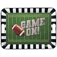 Ultimate Multicolor Football Melamine Large Serving Tray (19.75