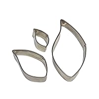 PME Stainless Steel Leaf, Set of 3 Cutters, Standard, Silver