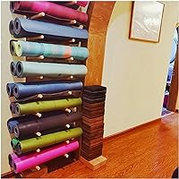 Yoga Mat Rack Wall Mounted Wood, Foam Roller/Exercise Mats Storage Organizer Holder, Commercial Display Stand for Fitness Class/Gym/Workout Room (Size : 5 Layer)-1PC-