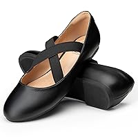 Trary Black Flats Shoes Women,Ballet Flats Shoes for Women, Ankle Strap Mary Jane Shoes Women, Wide Width Women's Flats, Black Flats for Women Dressy,Ballet Flats with Strap, Womens Flat Shoes