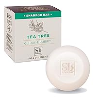 Soapbox Tea Tree Shampoo Bar, Natural, Eco Friendly Bar Shampoo for Dry Scalp | Color Safe, Sulfate Free, Paraben Free, Silicone Free, Cruelty Free, and Vegan Shampoo, 3.1oz (Pack of 1)