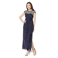 Alex Evenings Women's Petite Metallic Cutout Lace Dress