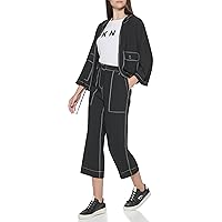 DKNY Women's Contrast Stitch Lightweight Everyday Jacket