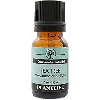 Plantlife Tea Tree Aromatherapy Essential Oil - Straight From The Plant 100% Pure Therapeutic Grade - No Additives or Fillers - 10 ml
