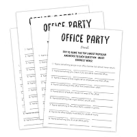30 Pack Minimalist Office Party Feud Game, Work Party Game, Team Meeting Game, Office Activities, Work Happy Hours Game for Coworkers - TM10