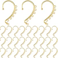 OIIKI 30PCS DIY Ear Cuffs Earrings for Women, Non Piercing Ear Wraps Earrings, Clip on Ear Cuff Earrings, 7 Holes for Jewelry, DIY Jewelry Making Accessories for Earrings -Gold