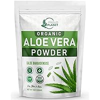 Organic Aloe Vera Powder for Hair & Face | Aloe Barbadensis | AloeVera Extract USDA Certified by Proud Planet (8 Ounce)