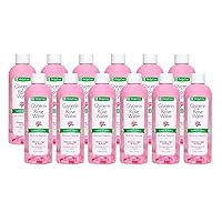 De La Cruz Rose Water and Glycerin for Face - Rosewater Facial Toner and Moisturizer for Skin and Hair 8 fl oz (236 mL) - 12 Bottles