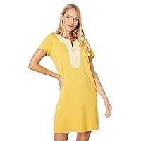 Tommy Hilfiger Women's Short Sleeve Essential Everyday Dress, Deep Maize