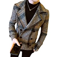 Clothing Men Leisure Plaid Woolen Cloth Jackets/Male Slim Fit Winter Keep Warm Woolen Cloth Coats