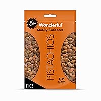 Wonderful Pistachios No Shells, BBQ, 11 Ounce Bag, Protein Snack, On-the-Go Snack, Resealable Bag