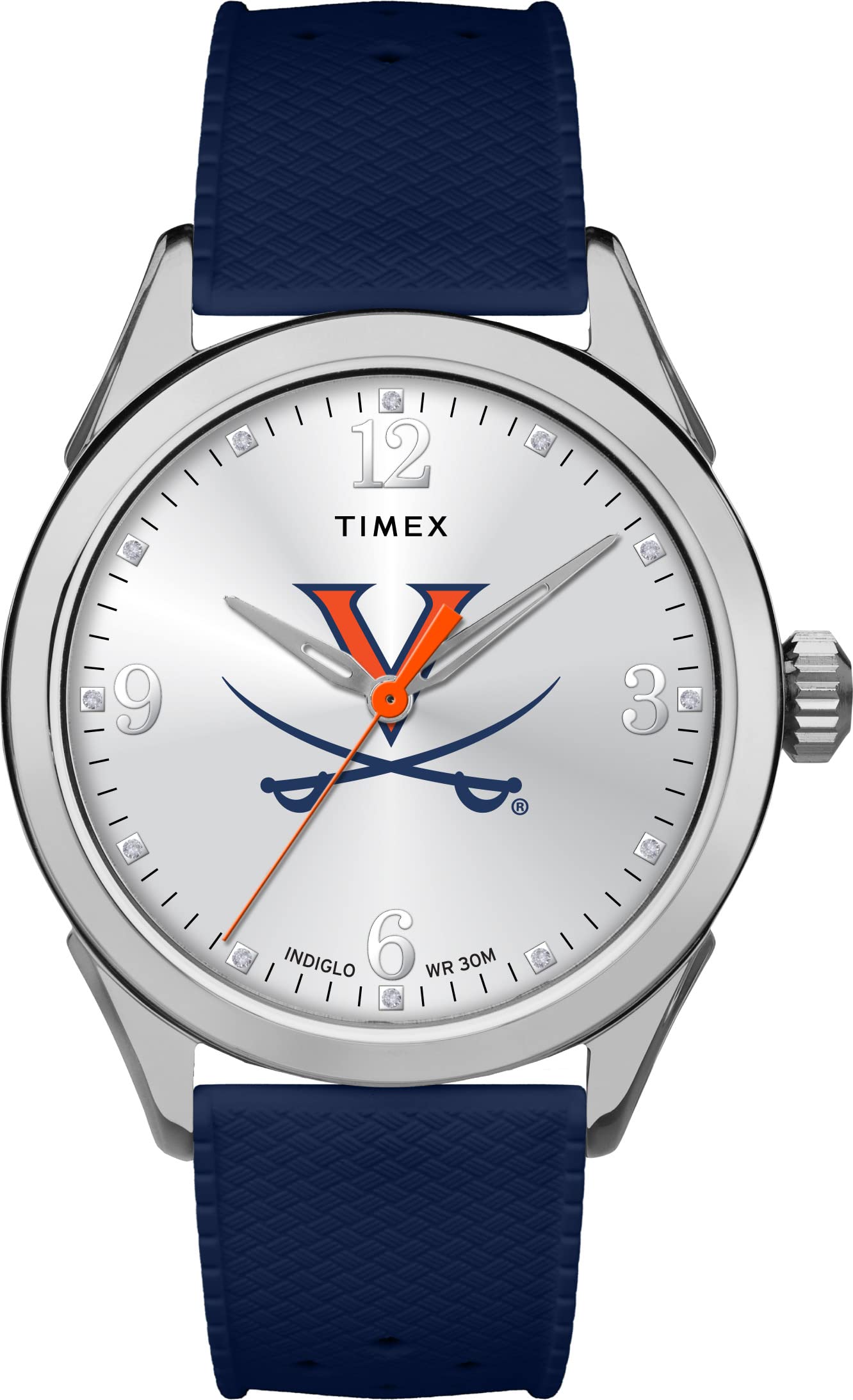 Timex Tribute Women's Collegiate Athena 40mm Watch - Virginia Cavaliers with Silicone Strap