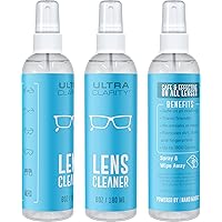 Powered by NANO MAGIC | Lens Cleaner 3-Pack 6oz Spray Bottles | Ideal for Coated Glasses Sunglasses Goggles Glass Camera Lenses Phone Laptop Screen Mirrors Gentle Formula Streak-Free