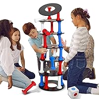 Stacking Game Tumbling Giant Tower Game for Adults & Teen | Party & Table Game Night, Multi-Colored, Jumbo (EOL24940)