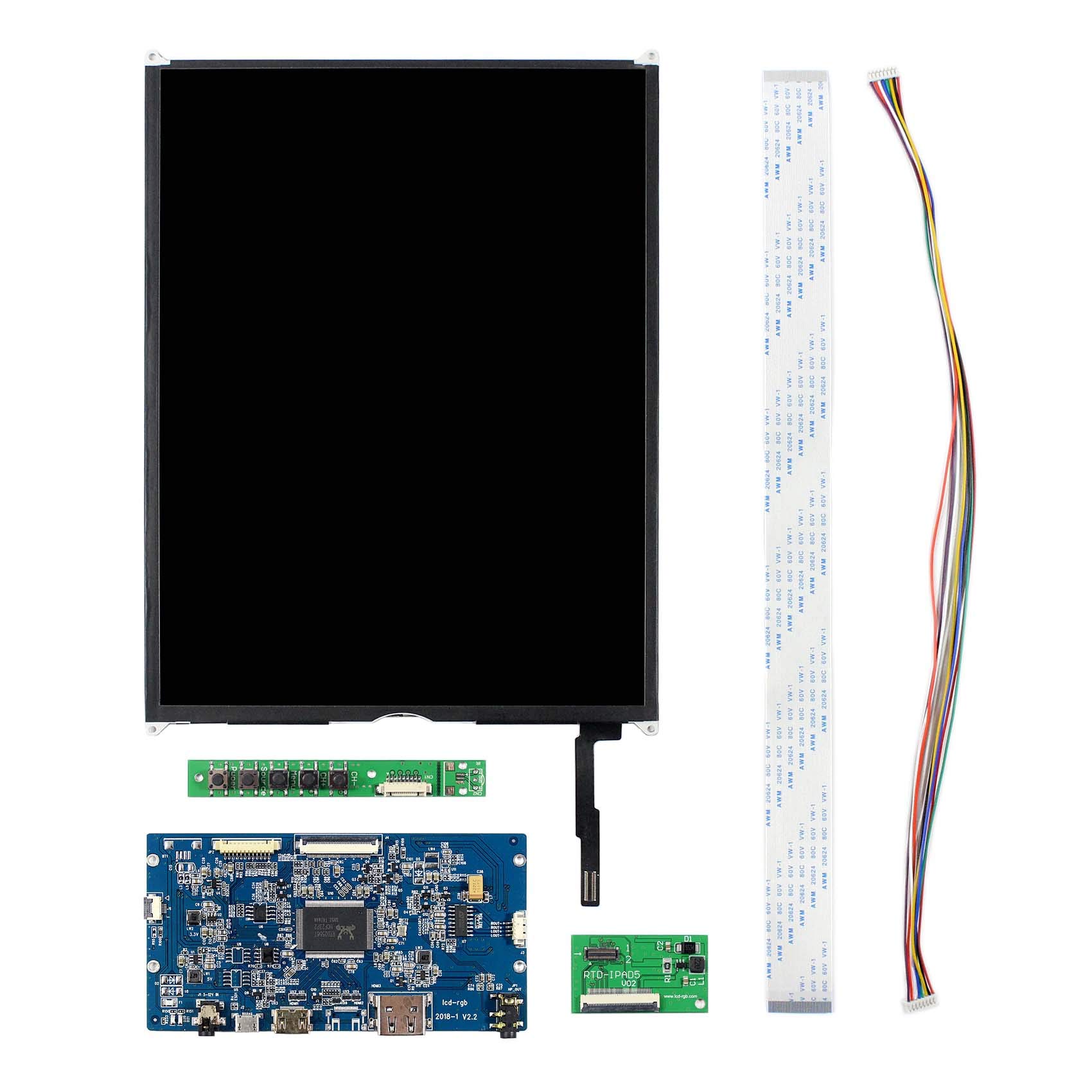 VSDISPLAY 9.7 inch 2048x1536 IPS LCD LP097QX2 / LTL097QL02with HD-MI Controller