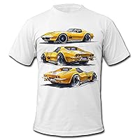 Men's 1968 Corvette Yellow 1 American Muscle T-Shirt