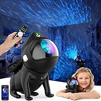 Space Dog Star Projector,Galaxy Light Projector,Galaxy Projector for Bedroom,Lamp with Timer and Remote,Gift for Kids Adults for Bedroom,Party,Black