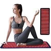 Red Light Therapy Mat for Body 360 LEDs Red Light Therapy Large Pad at Home for Back Pain Relief Relax Muscle with Timer & Remote Control for Waist Shoulder Knee Joint