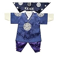 Korean Traditional Clothing Hanbok Boy Baby 100th Days First Birthday Dol Party Celebrations 1-15 Ages Prince Design GOBO01